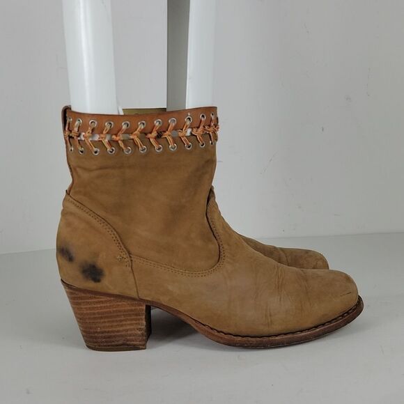 Rag & Bone Tan Leather Women's Booties - Picture 3 of 16